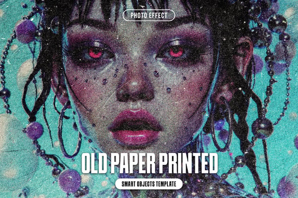 Old Paper Printed Photo Effect