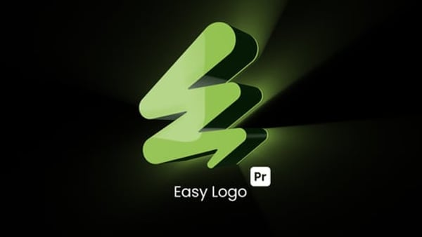Easy 4K Logo Animation Template for Premiere Pro 2022+ with Color Controls