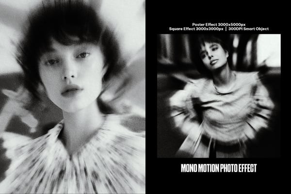 Mono Motion Square And Poster Photo Effect