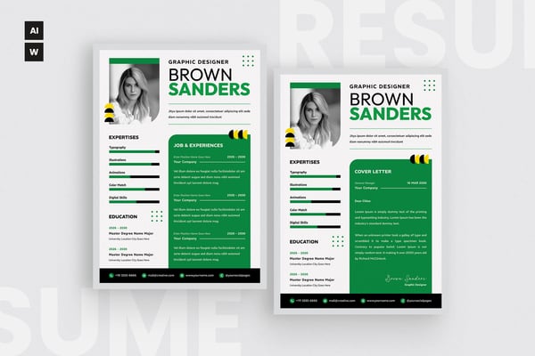 Green Style Resume CV