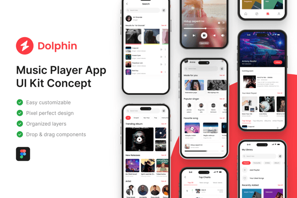 Dolphin - Music Player App UI Kit