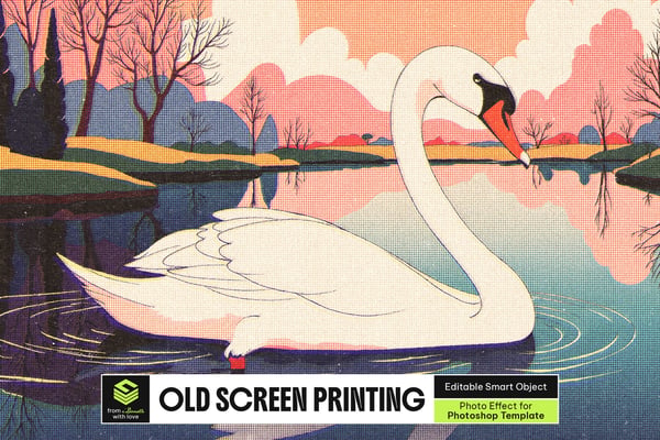 Old Screen Printing Photo Effect