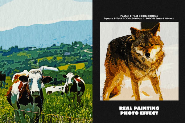 Real Painting Square And Poster Photo Effect