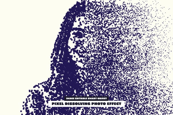 Pixel Dissolving Photo Effect