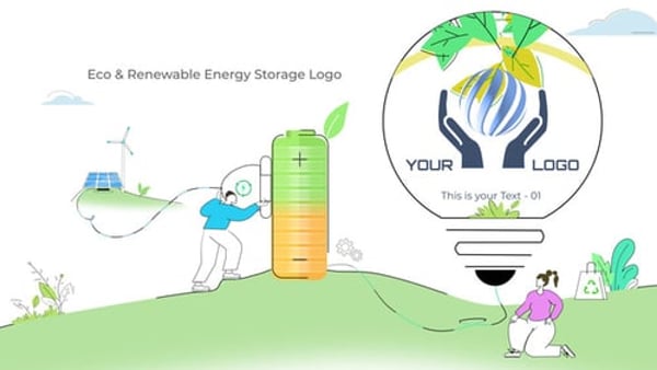 Eco & Renewable Energy Storage Logo