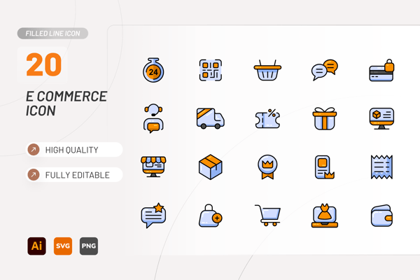 Ecommerce Filled Line Icon