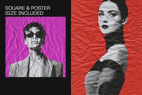 Paper Print Square And Poster Photo Effect