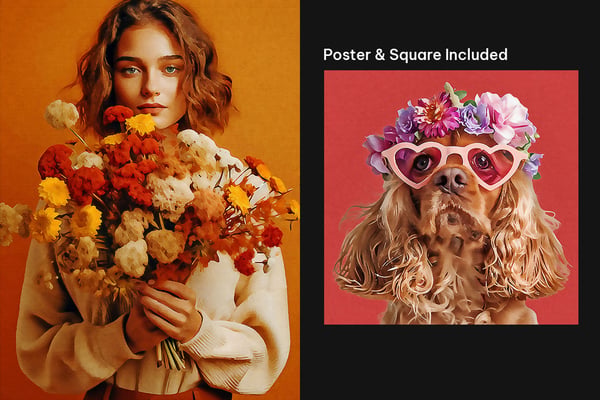 Artistic Painting Square And Poster Photo Effect