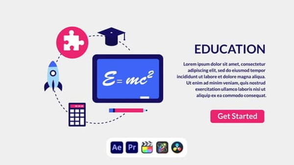 Education Design Concept - Modern Learning Presentation Animation Template