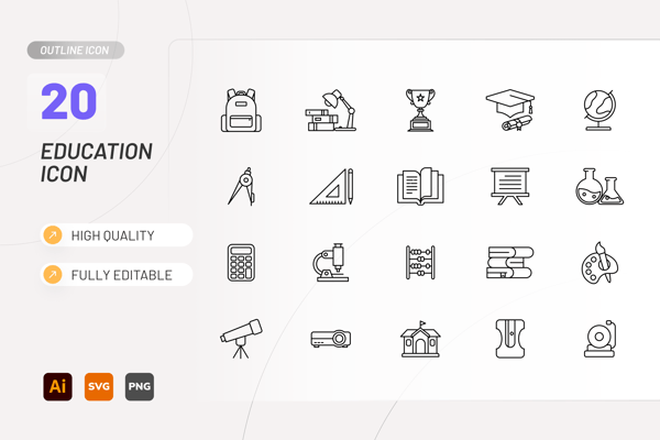 Education Line Icon