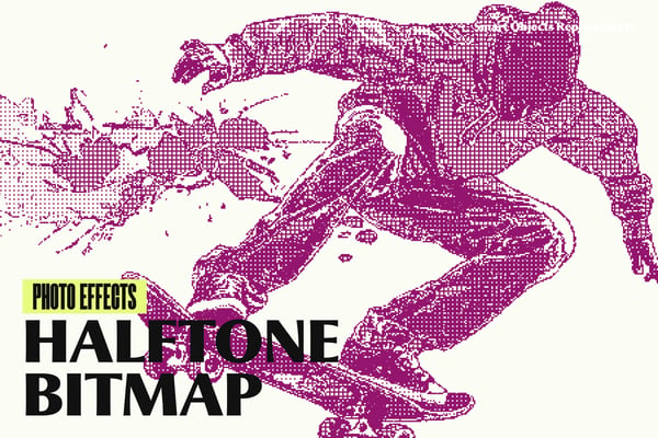 Halftone Bitmap Photo Effect