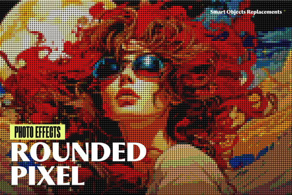 Rounded Pixel Photo Effect
