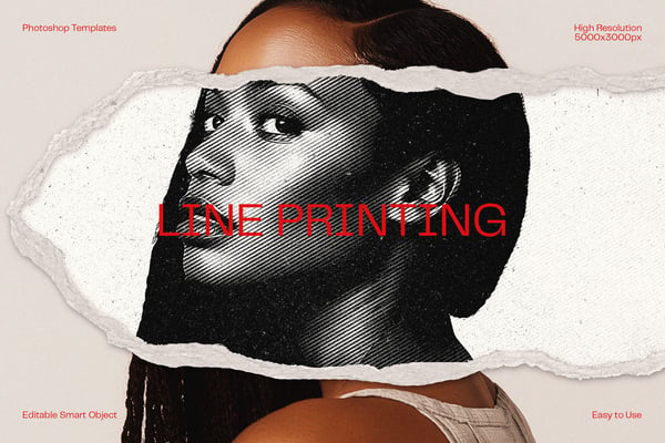 Line Printing Photo Effect