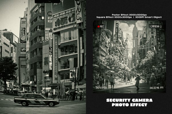 Security Camera Square And Poster Photo Effect