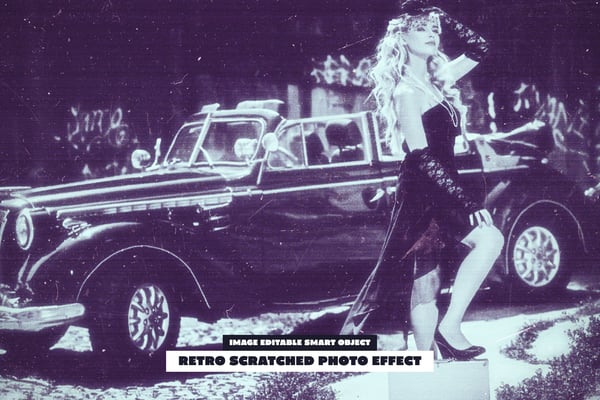 Retro Scratched Photo Effect