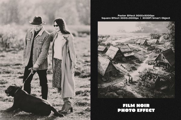 Film Noir Square And Poster Photo Effect