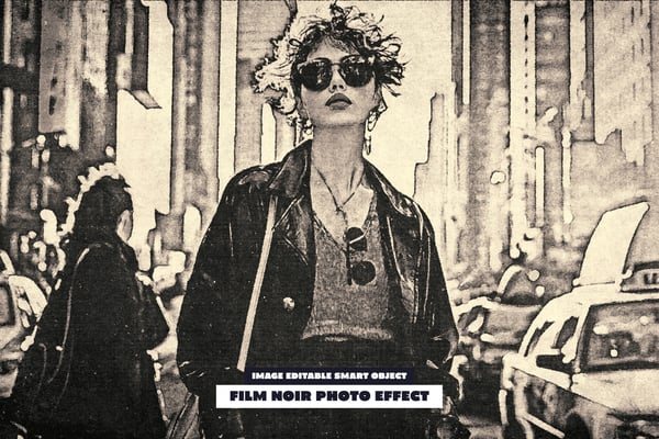 Film Noir Photo Effect