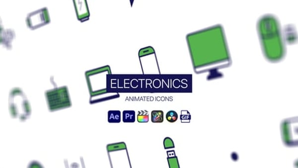 Electronics Animated Icons - Tech Electronics Motion Icons Animation Pack