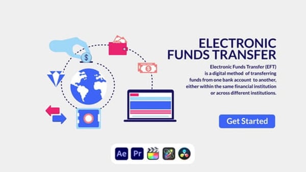 Electronics Funds Transfer Design Concept - Modern Online Payment Presentation Animation Template