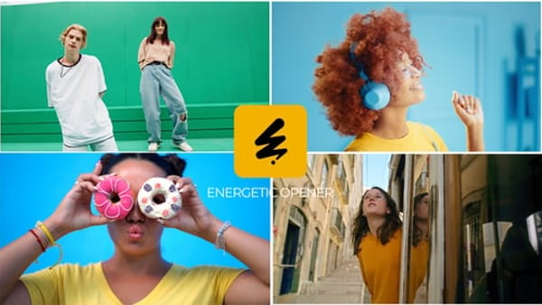 Energetic Multi-Screen Opener – 21 Placeholder 4K After Effects Template