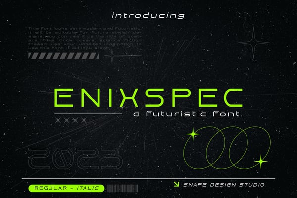 Enixspec - Futuristic Font