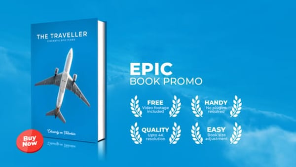 Epic 3D Book Mockup for After Effects – Cinematic Photoreal Book Promo