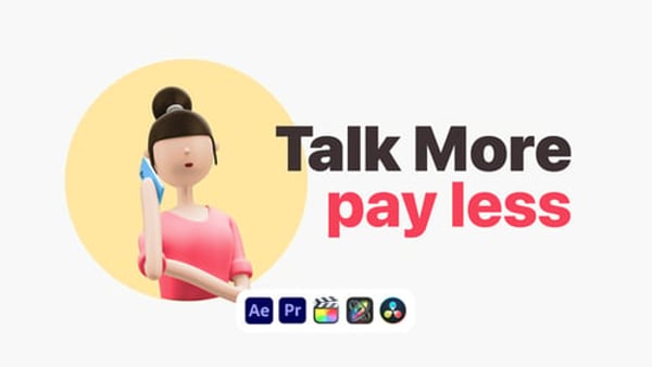Explainer Girl Talking on Phone - Mobile Communication Animation Template