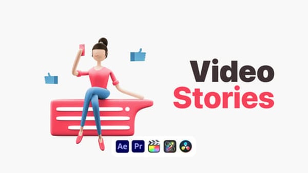 Explainer Girl Video Stories - Social Media Stories Animation Template