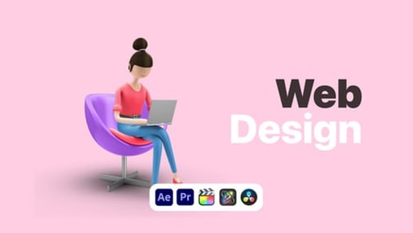 Explainer Girl Web Design - Website Design Presentation Animation Template
