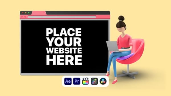 Explainer Girl Web Promo - Web Promotion Animation Template