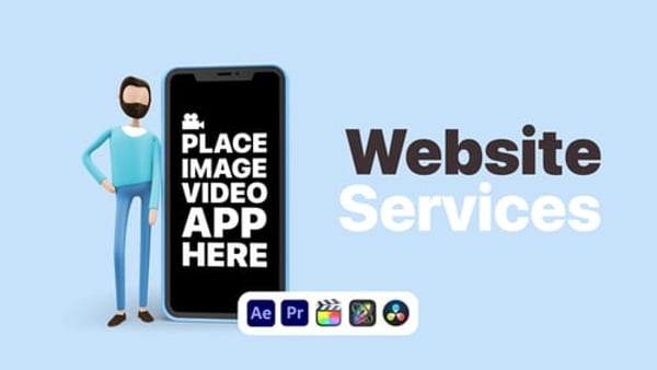 Explainer Man App Promo - Mobile Application Promotion Animation Template
