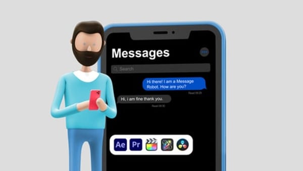 Explainer Man Messages - Chat Communication Animation Template