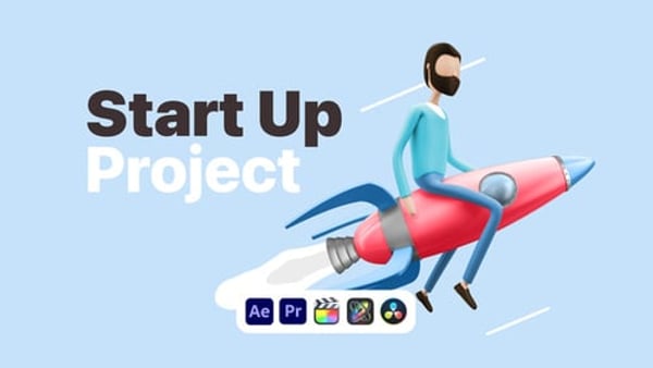 Explainer Man Start Up - Business Startup Presentation Animation Template