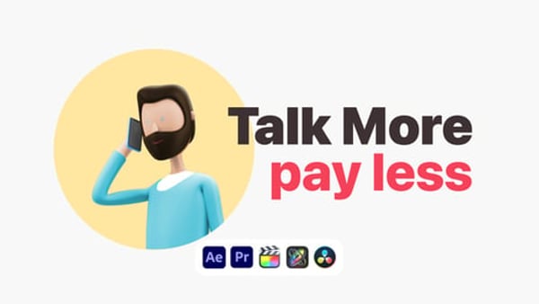 Explainer Man Talking on Phone - Mobile Communication Animation Template