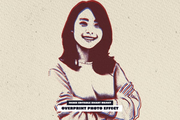 Overprint Photo Effect