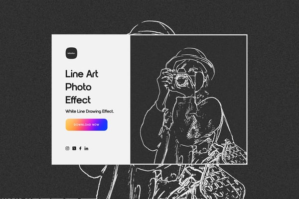 Line Art Photo Effect - White Line Drawing Effect