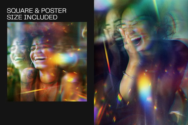 Prism Overlay Square And Poster Photo Effect