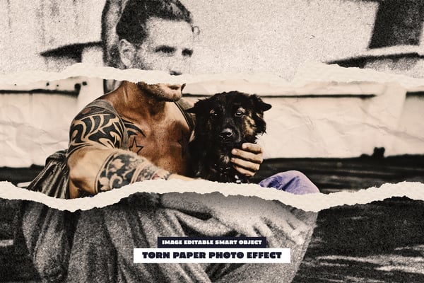 Torn Paper Photo Effect