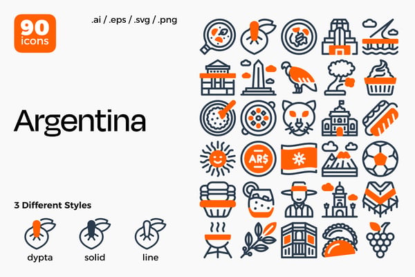 Argentina Icon Set