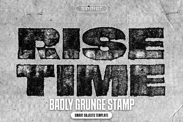 Badly Grunge Stamp Text Effect