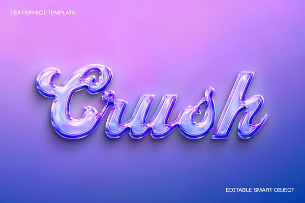 Chromatic Holographic Text Effect