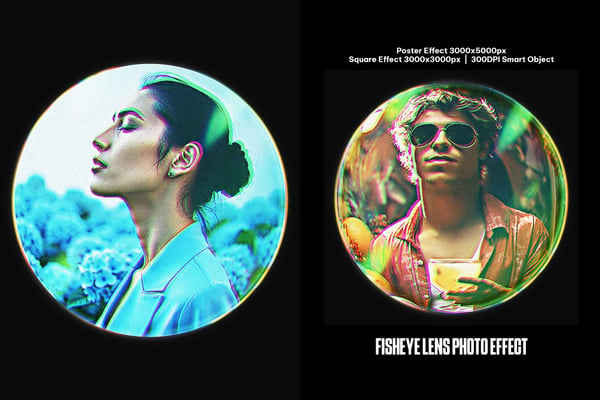 Fisheye Lens Square And Poster Photo Effect
