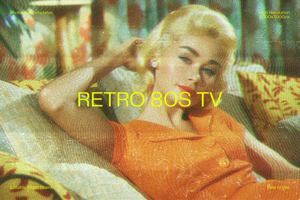 Retro 80s TV Photo Effect