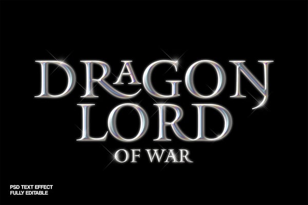Cinematic Silver Metallic Text Effect