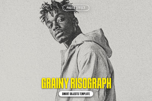Grainy Risograph Photo Effect