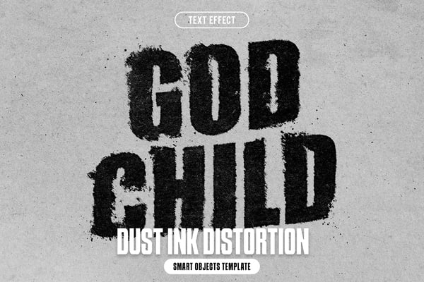 Dust Ink Distortion Text Effect