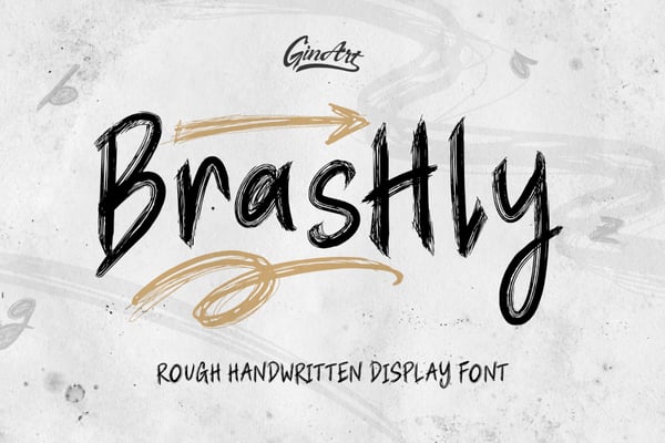 Free Brashly – Rough Handwritten Display Font