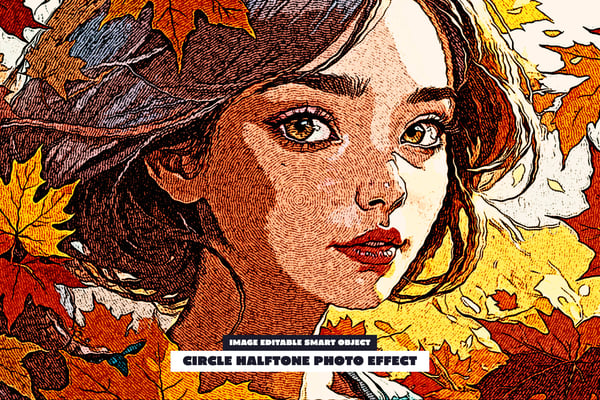Circle Halftone Photo Effect