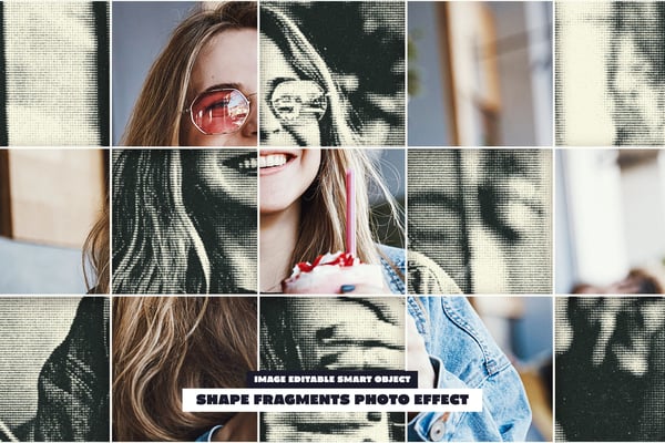 Shape Fragments Photo Effect