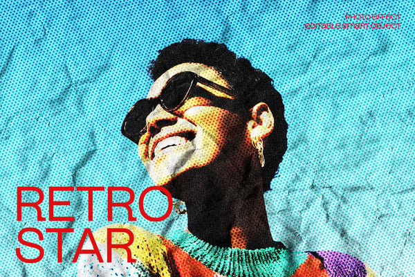 Retro Star Photo Effect